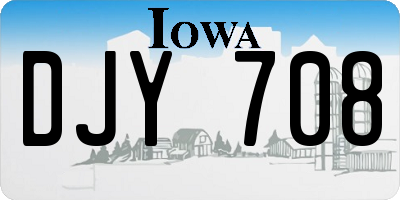 IA license plate DJY708