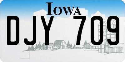 IA license plate DJY709