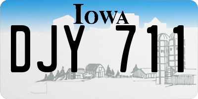 IA license plate DJY711