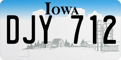 IA license plate DJY712