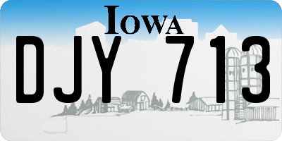 IA license plate DJY713