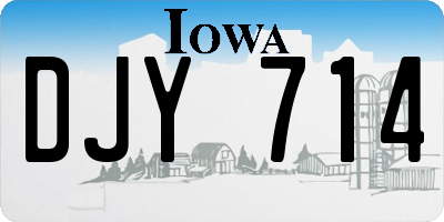 IA license plate DJY714