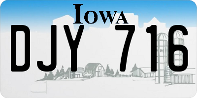 IA license plate DJY716