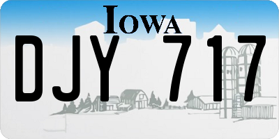 IA license plate DJY717