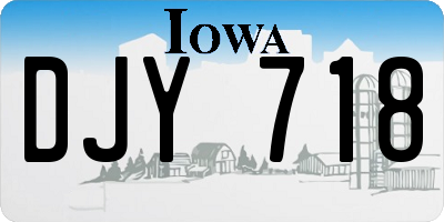 IA license plate DJY718