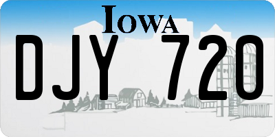IA license plate DJY720