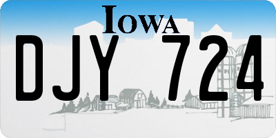 IA license plate DJY724