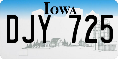 IA license plate DJY725