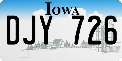 IA license plate DJY726