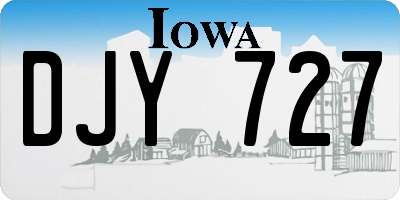 IA license plate DJY727