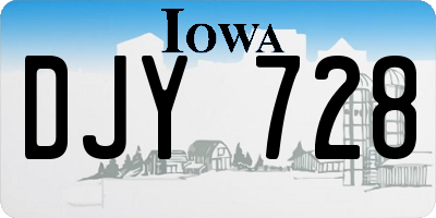 IA license plate DJY728
