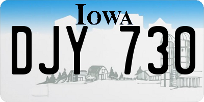 IA license plate DJY730