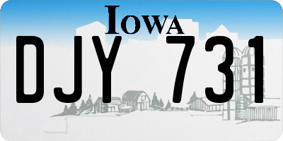 IA license plate DJY731