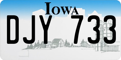 IA license plate DJY733