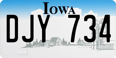 IA license plate DJY734