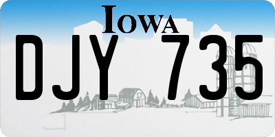 IA license plate DJY735