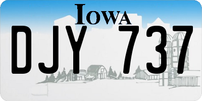 IA license plate DJY737