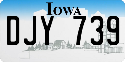 IA license plate DJY739