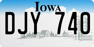 IA license plate DJY740