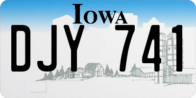 IA license plate DJY741