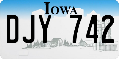 IA license plate DJY742
