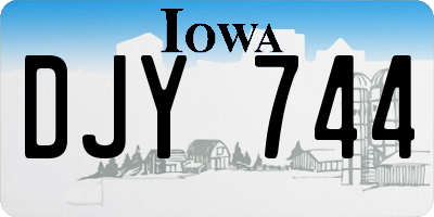 IA license plate DJY744