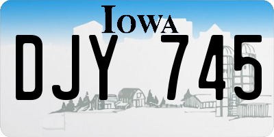IA license plate DJY745