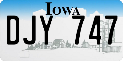IA license plate DJY747