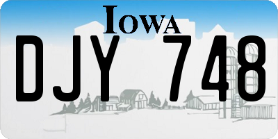 IA license plate DJY748