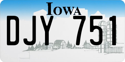 IA license plate DJY751
