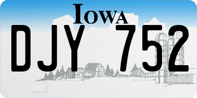 IA license plate DJY752