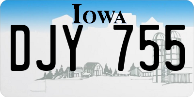 IA license plate DJY755