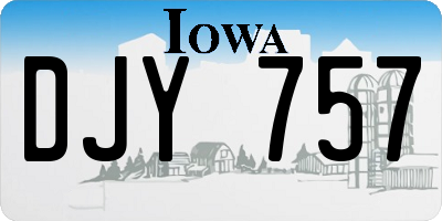 IA license plate DJY757