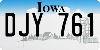 IA license plate DJY761