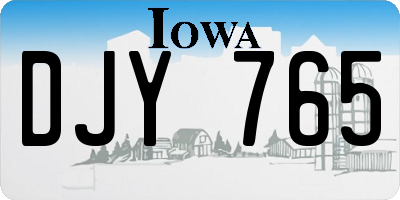 IA license plate DJY765