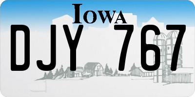 IA license plate DJY767
