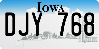 IA license plate DJY768
