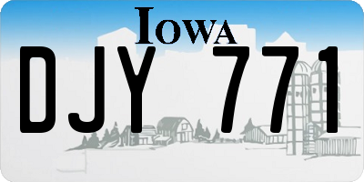IA license plate DJY771