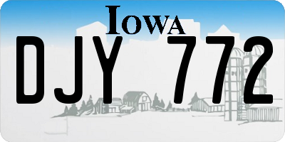 IA license plate DJY772