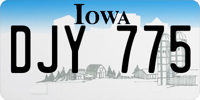 IA license plate DJY775