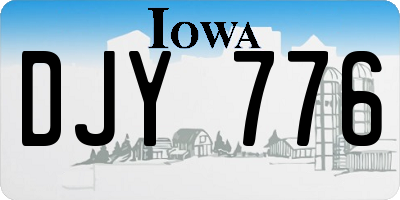 IA license plate DJY776