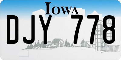 IA license plate DJY778