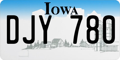 IA license plate DJY780