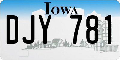 IA license plate DJY781