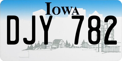 IA license plate DJY782