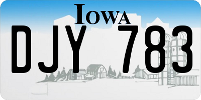 IA license plate DJY783