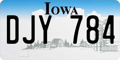 IA license plate DJY784