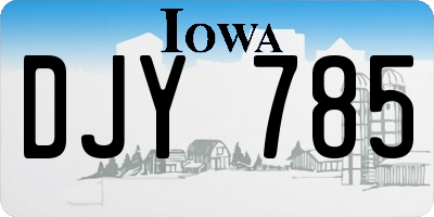 IA license plate DJY785