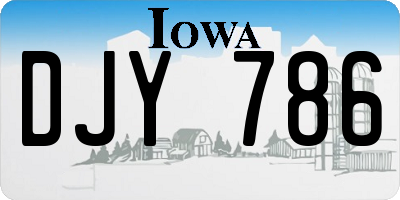 IA license plate DJY786