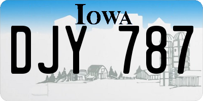 IA license plate DJY787
